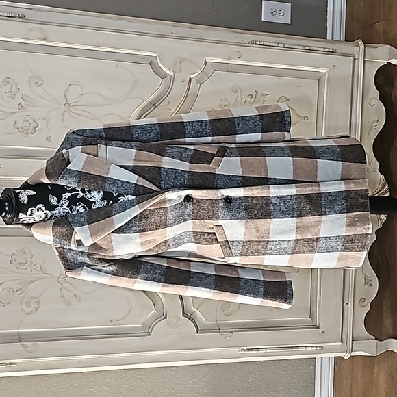 NWT PAIGE,Charcoal Tan Samine Button Coat Sz XS - Picture 5 of 11